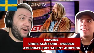 Chris Kläfford - Imagine - Original AGT audition - TEACHER PAUL REACTS