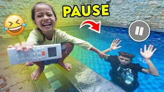 PAUSE CHALLENGE‼️ TOLONG NYEMPLUNG DI KOLAM GAK BISA NAFAS‼️🤢