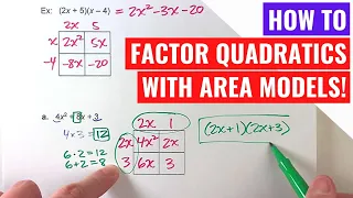 Factoring Quadratics Using Area Models