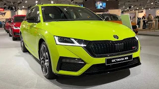 New SKODA Octavia RS 2022 - FIRST LOOK & visual REVIEW (crazy MAMBA GREEN color)