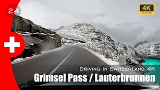 🇨🇭 Driving in Switzerland 4K - Grimsel Pass / Lauterbrunnen valley