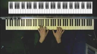 How to play 'Blow Your Mind' by Jamiroquai on Rhodes (half speed with midi notes displayed)