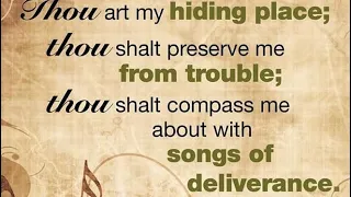 Lord you are my hiding place you preserve me from trouble and surround me with your Glory