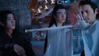 Sly man wants to hurt Weiying.Lanzhan subconsciously pulls out sword to protect his wife
