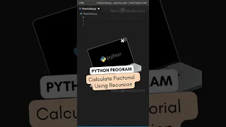 Python Program To Calculate Factorial Using Recursion #shorts