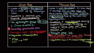 Monocot Root Vs Dicot Root || Differences between monocot and dicot root