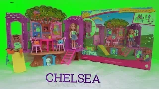 Chelsea and her friend. Barbie Club Chelsea Toys Treehouse unboxing.
