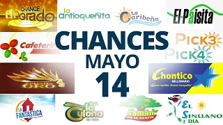 Resultados del Chance del Martes 14 de Mayo de 2024  Loterias 😱🤑💰💵