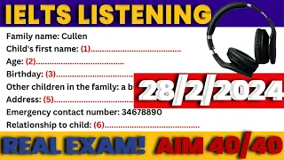 IELTS Listening Practice Test 2024 with Answers - 28/02/2024
