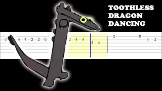 Toothless Dragon Dancing Meme (Easy Guitar Tabs Tutorial)