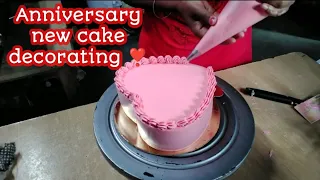 Anniversary cake decorating ❣️