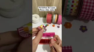 LACINHOS JUNINOS: Parzinhos Lindos e Fáceis para Iniciantes! #diy #bow #ribbon