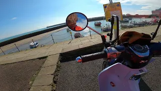 Honda Super Cub Adventures | Deal to Folkestone Harbour 4k POV