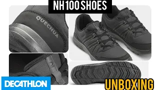 QUECHUA HIKKING NH100 SHOES  BLACK review , DARK BLUE UNBOXING  #decathlon #nh100shoes #quechuashoes