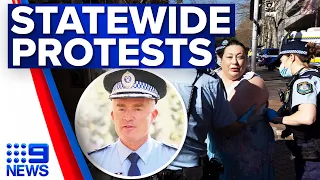 More than 135 arrested during anti-lockdown protest | Coronavirus | 9 News Australia