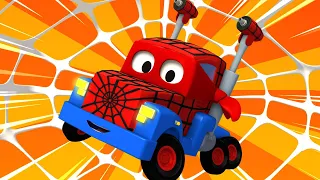 Детские мультфильмы с грузовиками - Грузовик паук - Трансформер Карл в Автомобильный Город 🚚 ⍟