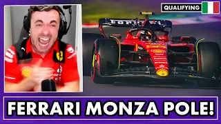 Our reaction to FERRARI ON POLE at Monza