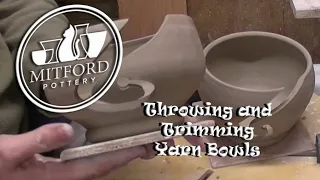 Pottery wheel Yarn Bowls - first attempt at throwing and trimming