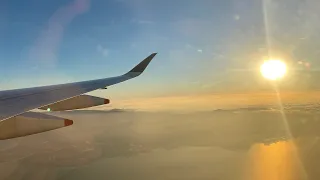 [Spectacular SFO Sunset Landing] Singapore Airlines Flight 34 - Airbus A350-900ULR - 9V-SGF