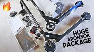 HUGE SCOOTER SPONSORSHIP PACKAGE UNBOXING! (Drone Shadow Completes)