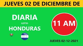 Diaria 11 AM honduras loto costa rica La Nica hoy jueves 02 diciembre de 2021 loto tiempos hoy