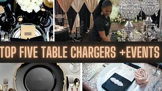 MY TOP 5 EVENT PLANNING FAVORITES | FRIDAY FIVES| TABLE CHARGER EDITION