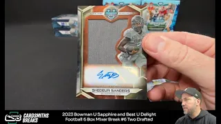 2023 Bowman U Sapphire and Best U Delight Football 6 Box Mixer Break #6