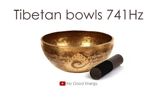 Tibetan Singing Bowls 741Hz. HEALING SOUND. Pure Tone.