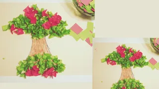 how to make paper tree | Diy 3D Paper tree craft