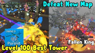 Unlocked Level 100 Best Tower Pursuit! Defeat Construction Crazy Map - Tower Defense Simulator