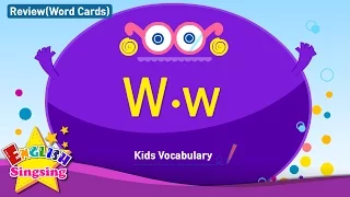 Kids vocabulary compilation - Words starting with W, w - Word cards - review