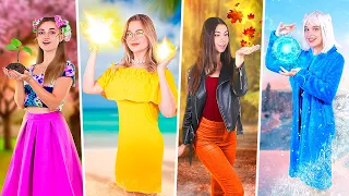 Four Seasons at College / Winter Girl, Spring Girl, Summer Girl and Autumn Girl