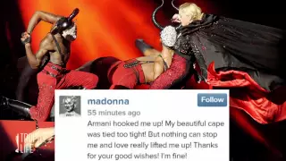 Madonna FALLS On Stage at Brit Awards 2015  VIDEO