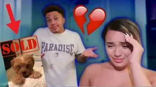 I SOLD OUR NEW PUPPY PRANK ON GIRLFRIEND!! ** SHE CRIES! **