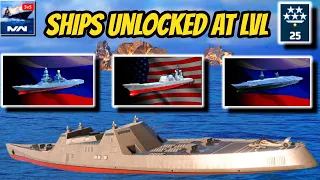 Ships Unlocked At Level 25 And Price List - Modern Warships