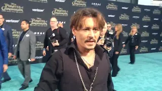 Johnny Depp at the Premiere of Disney's "Pirates of the Caribbean: Dead Men Tell No Tales" Premiere