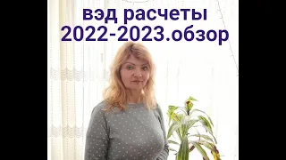 ВЭД РАСЧЕТЫ 2022-2023 ОБЗОР