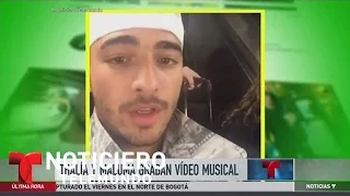 Thalía graba video con Maluma y más en farándula | Noticiero | Noticias Telemundo