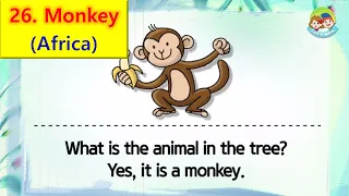 80 Animals | Unit 26 - Africa | Monkey