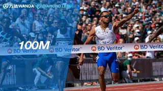 Andre De Grasse cruises to victory in the men's 100m in Eugene - Wanda Diamond League 2021