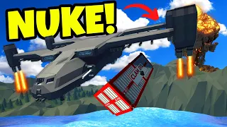 Dropping a Nuke on a Ship to Try and Sink It in Stormworks Multiplayer!