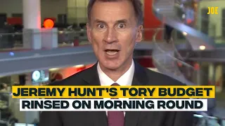 Just Jeremy Hunt getting rinsed for Tory budget on the morning round