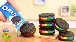 Tasty OREO Cake 🌈 Miniature Rainbow Oreo Cake Decorating | 1000+ Miniature Ideas Mini Cakes Baking