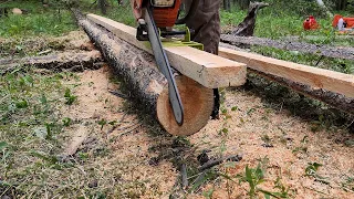 Lumber Harvesting and Chainsaw Milling Free Hand.