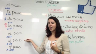 Italian Grammar Tips - verbo PIACERE in Italian