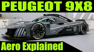 Peugeot 9X8 LMH Hypercar - Aero Explained (Where is the Rear Wing?)