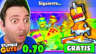 ♻️ NUEVA ACTU 0.70 en STUMBLE GUYS!! ♻️ NUEVO BLOCK DASH, TORTUGAS NINJA Y SKINS GRATIS!!