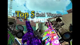 Bullet Force Top 5 Gold Guns