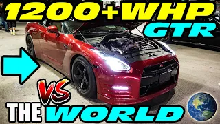 1200+WHP NISSAN GTR VS WORLD --- TELSA PLAID, TURBO MUSTANG, ROUSH MUSTANG, GTR, AUDI R8, GT500