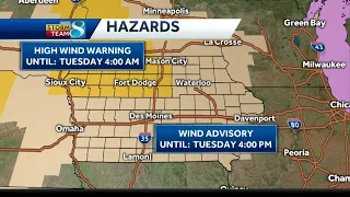 Wind advisories sweep central Iowa